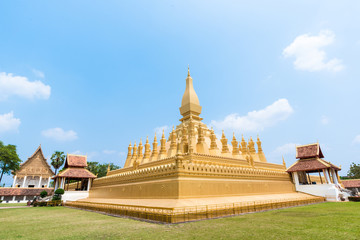 Beautiful Architecture at Pha That Luang Temple in Vientiane, Laos