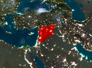 Night view of Syria