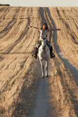 Woman astride