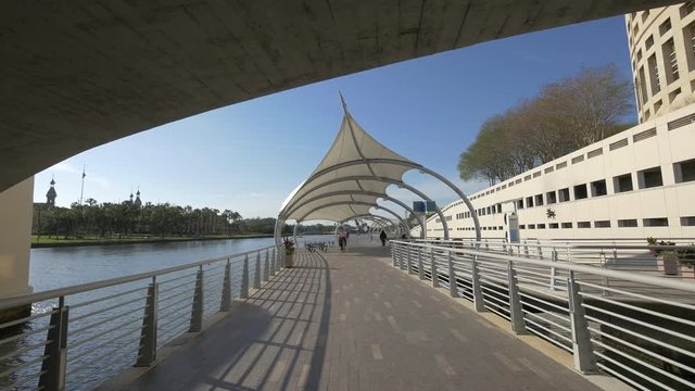 The iconic Tampa Riverwalk