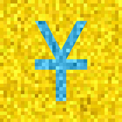 Pixel vector yen or yuan symbol