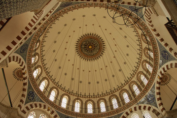 Istanbul, Turkey, 25 April 2006: Domes of Rustempasa Mosque.