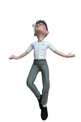 funny geek, nerd or just a normal guy cartoon