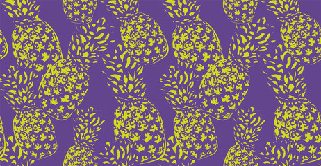 Trendy Tropical Leaves Background. Vector Pattern.