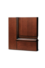 Sample of wooden door on white background