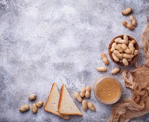 Homemade peanut butter and nuts