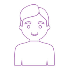 cartoon man icon over white background, colorful design. vector illustration
