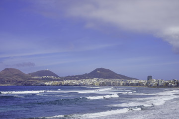 Beautiful sea near Las Palmas Gran Canaria, Spain