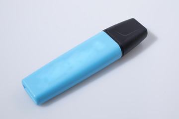 Chancellery colored highlighter in a white background
