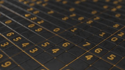 simple sudoku game. 3d illustration