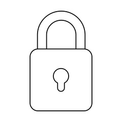 security padlock icon over white background, vector illustration