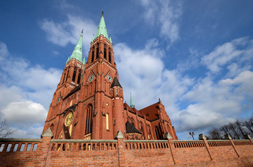 Cathedral in Rybnik (Poland) - obrazy, fototapety, plakaty