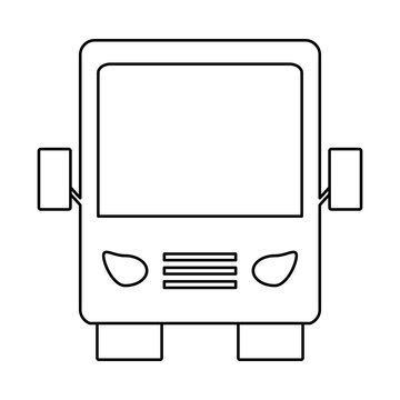 bus icon over white background, vector illustration