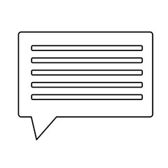 speech square bubble icon over white background, vector illustration