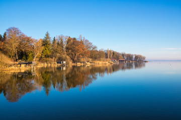 Fototapeta na wymiar Sunruse at lake Ammersee