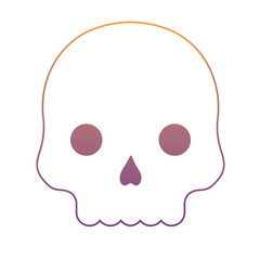 skull icon over white background, colorful design. vector illustration