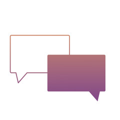 chat design with speech square  bubbles icon over white background, colorful design. vector illustration