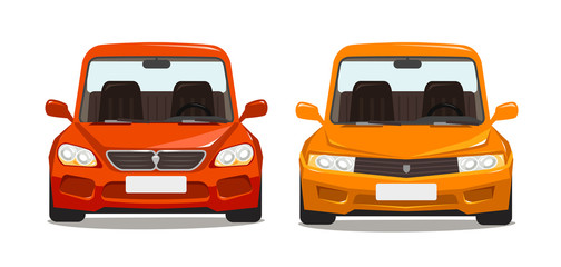 Sports car, race concept. Cartoon vector illustration