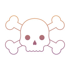danger skull icon over white background, colorful design. vector illustration
