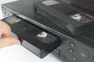  videotape into a tape recorder
