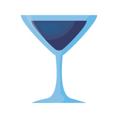 martini cocktail glass icon over white background, colorful design. vector illlustration