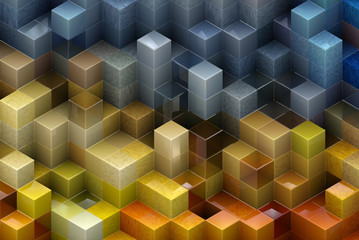 3d Background of colorful cubes