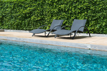 chair on swimming pool