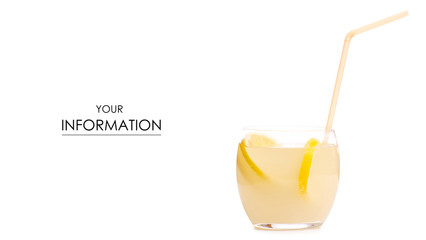 Glass of lemonade lemon pattern