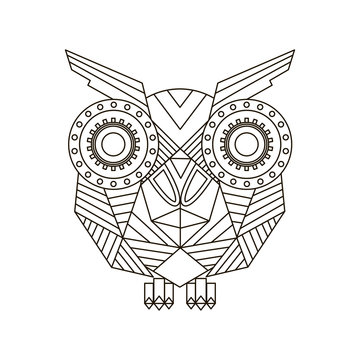 Vector hand drawn Owl