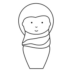 muslim arab woman in hijab over white background, vector illustration