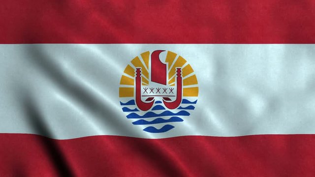 4K Seamless Loopable Flag of French Polynesia