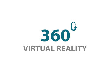 360 virtual reality logo design vector template