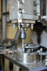 Milling of metal on a cnc machine. Metal processing by cutting