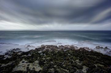 Fototapeta premium Rocky beach in the Caymans