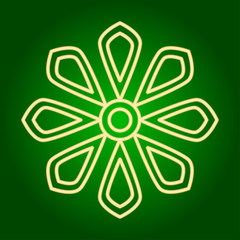 Icons of flowers of a tree by him. Holiday Ugadi