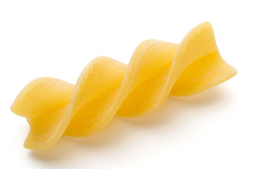 Pasta spiral isolated on the white background.