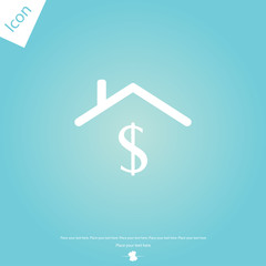 Money and house vector icon