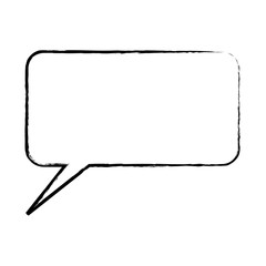 speech square bubble icon over white background, vector illustration