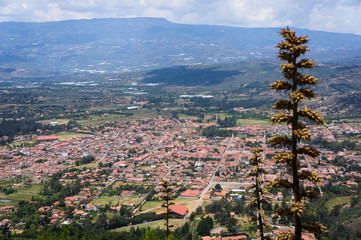 Vue aérienne de Villa de Leyva, Colombie