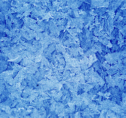 Icy frosty pattern on a window.Christmas background.Rime texture.Abstraction. 