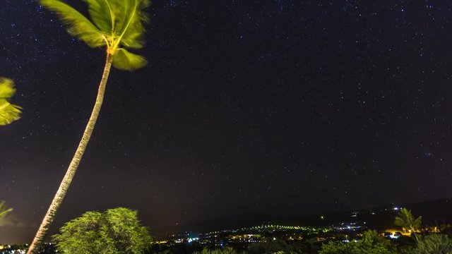 Hawaiian night sky - time lapse