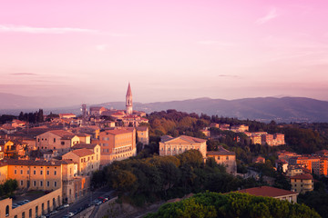 Fototapeta premium Beautiful view of the ancient city of Perugia. Umbria, Italy