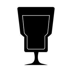 Fototapeta na wymiar cocktail glass icon over white background, vector illlustration