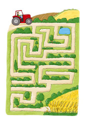 Fototapeta premium Labyrinth Traktor