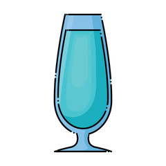 cocktail drink icon over white background, colorful design. vector illlustration