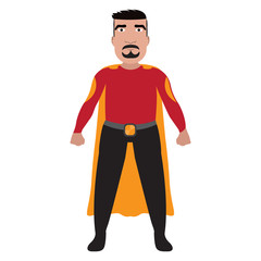 Male superhero cartoon character