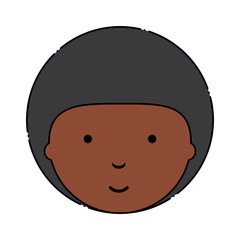 cartoon boy face icon over white background, colorful design. vector illustration