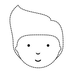 cartoon young man icon over white background, vector illustration