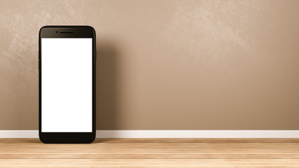 Smartphone with White Screen  in the Room © MR