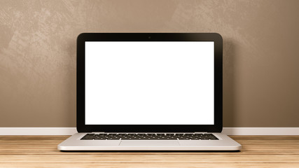 Fototapeta premium Laptop Computer with Blank Screen in the Room